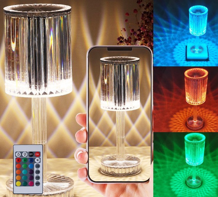 New Crystal Table Lamp Hotel Decoration Diamond Romantic Warm Led