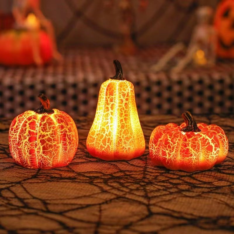 New Halloween Pumpkin Lantern Simulation Pumpkin LED Candle Lamp